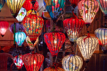 lanterns in the night market