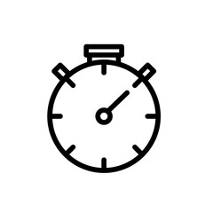 Countdown sport and fitness icon with black outline style. time, clock, countdown, timer, hour, symbol, minute. Vector illustration