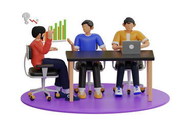 Discuss About Business Solution 3d Illustration