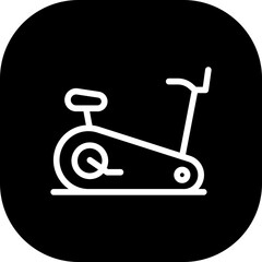 Stationary bike sport and fitness icon with black filled outline style. gym, stationary, sport, bike, exercise, fitness, bicycle. Vector illustration