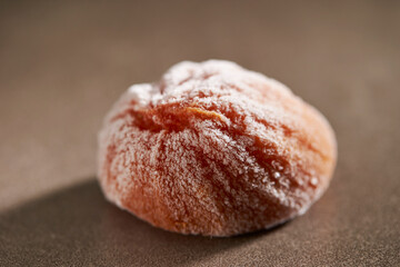 Frozen dried persimmons, dried persimmons in a traditional way	