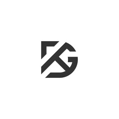 letter ckg design logo abstract