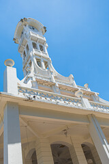 Clock tower in San Vicente, El Salvador. Important and recognized monument of El Salvador.