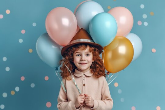  kid with balloons birthday celebration