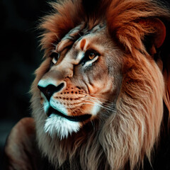 Naklejka premium photography of brave lions, looks, tender, felines, beautiful white photographs for paintings