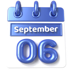 6th September -  Icon 3d Calendar of Day