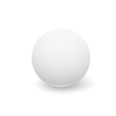 White sphere with shadow. Ball. Vector