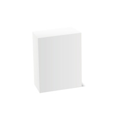 Box for your design and logo. 3d Cardboard box. Mock Up. Vector