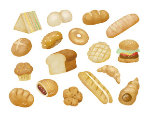 パンのイラストセット