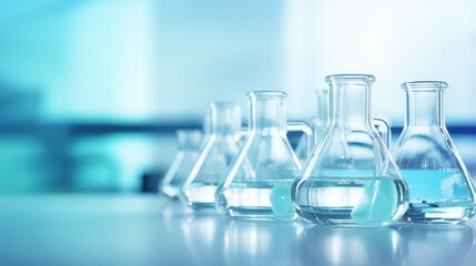 Laboratory beaker close-up background