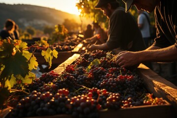 harvest in the vineyard