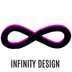 Black purple infinity symbol or carnival mask design.