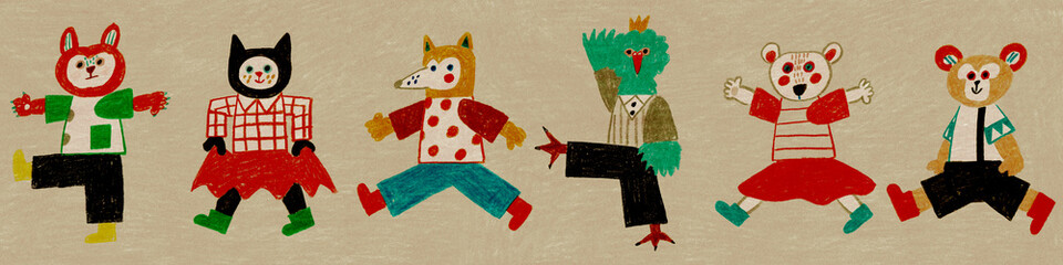 動物たちの行進