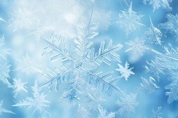 beautiful ice blue water snowflake winter background
