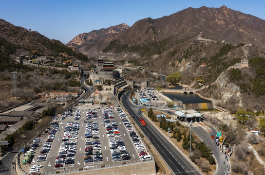 The Great Wall under the train located in the east of Beijing changping district 916 township roads juyongguan Great Wall