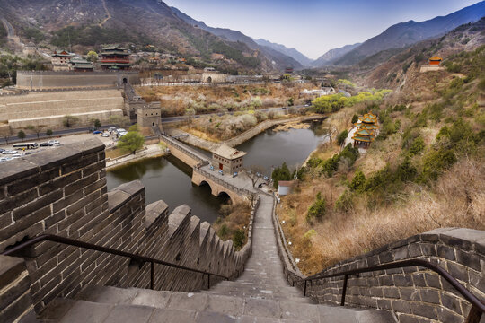 The Great Wall under the train located in the east of Beijing changping district 916 township roads juyongguan Great Wall
