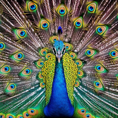 Obraz premium closeup beautiful shot of a peacock