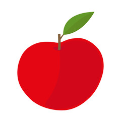 apple fruit organic fresh food healthy red nature sweet juicy delicious tasty vector illustration art design