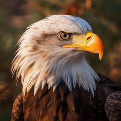 closeup shot of a beautiful bald eagle