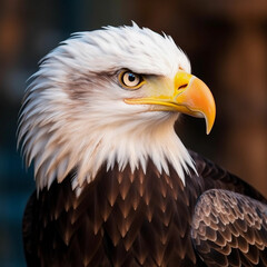 closeup shot of a beautiful bald eagle
