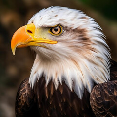 Obraz premium closeup shot of a beautiful bald eagle