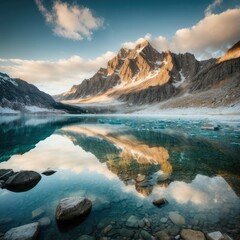 Alpine Lake Nature Screensavers, Generative AI