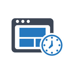 Web page speed vector icon