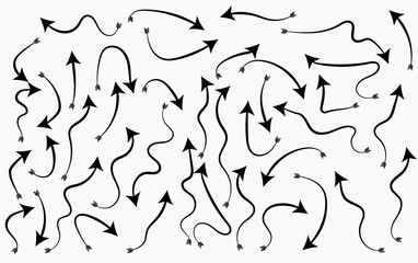 vector hand drawn stylish arrow set design