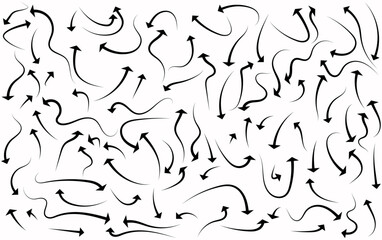 vector hand drawn stylish arrow set design