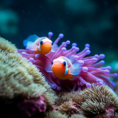 colorful clown fish