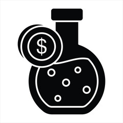 flask glyph icon design style