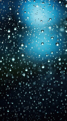 Glass background with raindrops and urban night lights