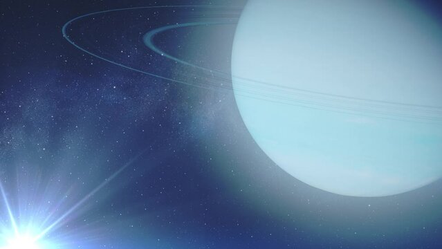 Planet Uranus Beautiful view 
Outer space cinematic view, 4K, 2023
