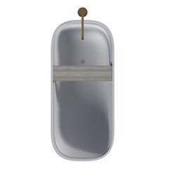 bathtub isolated on a white background, 3D illustration, and a CG render