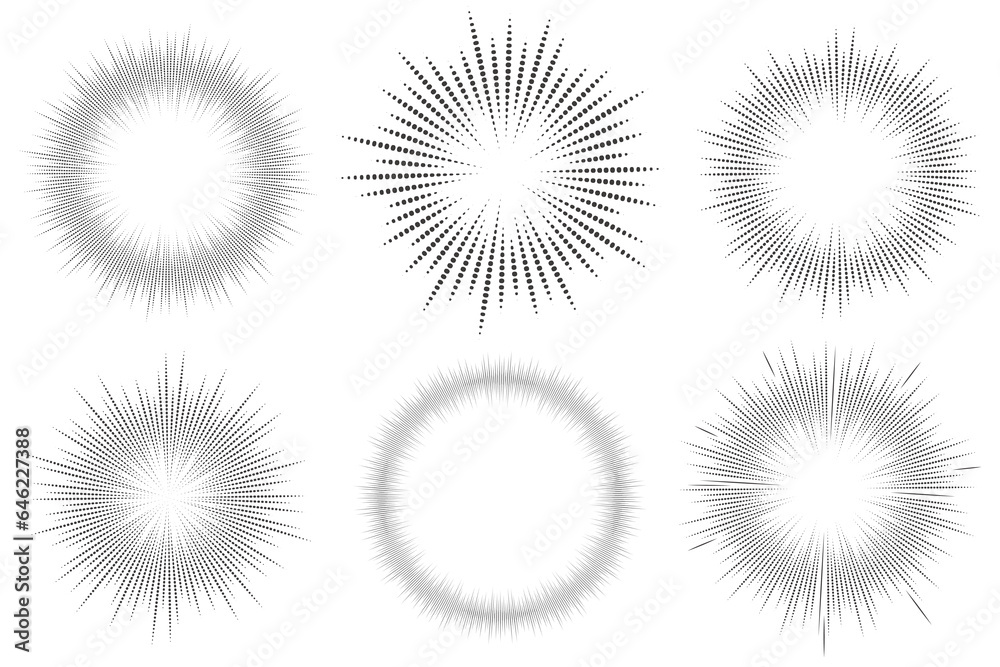 Poster circle sound wave. audio music equalizer. round circular icons set. spectrum radial pattern and freq