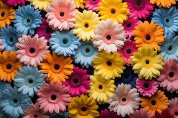Colorful gerberas flowers background