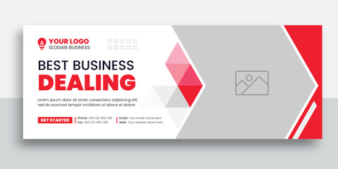 Digital marketing facebook cover web banner template