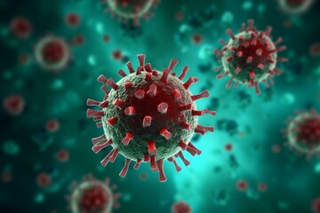 Close-up macro details Coronavirus Covid-19 background, Coronavirus outbreak COVID-19. Medicine concept, Microbiologie 3D