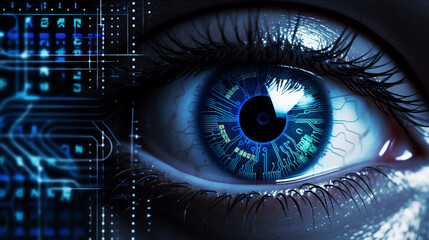 Human-Cybernetic Eye Fusion: A Visual Exploration of Advanced AI and Neural Integration