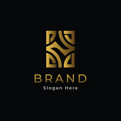 Gold Elegant modern abstract logo for company 