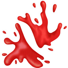 Set of juice splash, swirl of fruit and berry compote splashing. Splash of wine or red juice or blood. liquid of falling clear fruit drink, strawberry, grape or cherry juice. watercolor illustration