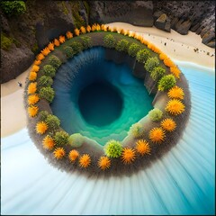 flower in the shape of heart Created using generative AI tools