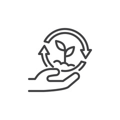 Sustainable agriculture line icon