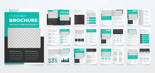 minimalist brochure template with modern concept and minimalist layout use for business profile and product catalog