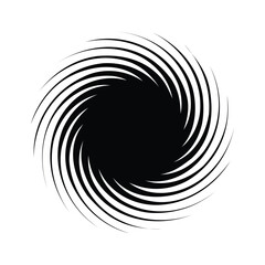 Abstract graphic spirals: Circular movement, radial dynamic swirls set.Vector design, speed swirl circle. rotating shapes. Set of swirls, circle black swirl collection, black vortex icons.