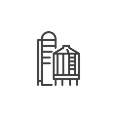Grain Silo line icon