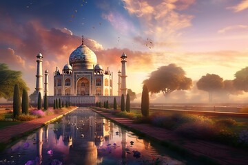 Majestic Marvel: Stunning Images of the Taj Mahal in Building and Architecture