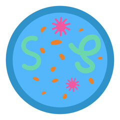 Petri dish flat illustration
