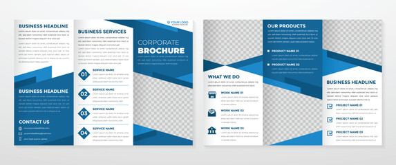 set of minimalist business brochure template with simple style and modern layout