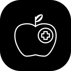 Nutrition healthy lifestyle icon with black filled line outline style. diet, nutrition, food, healthy, line, health, weight. Vector Illustration